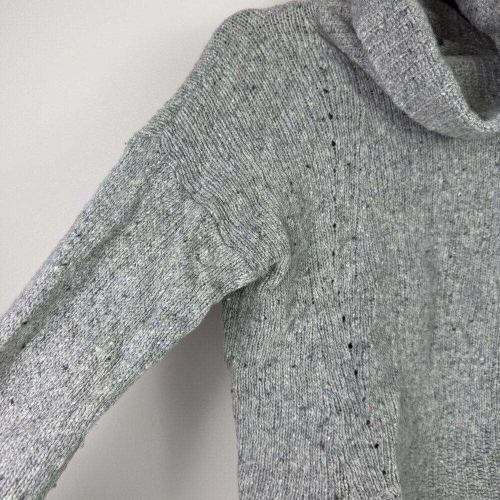 Elsamanda Sweater Womens Large Gray Cowl Neck Pullover Knit Made in Italy Soft - Picture 3 of 7